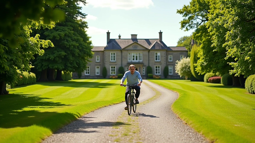 Historic Belvedere House estate showing cycling paths through heritage grounds