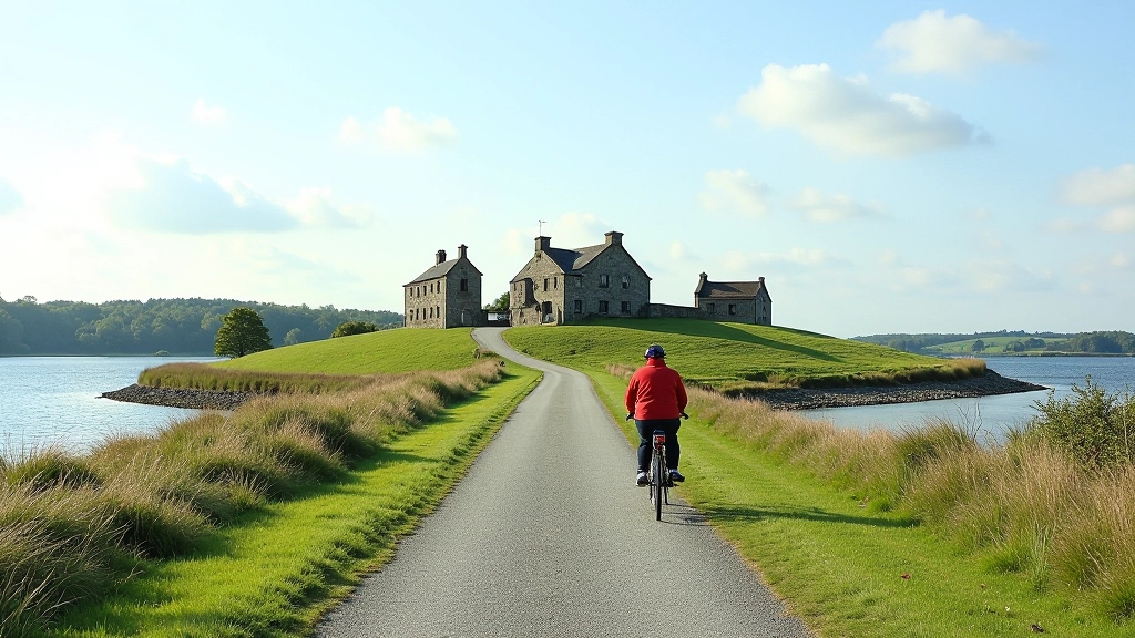 Crannog Island historical site accessible via cycling route through Westmeath